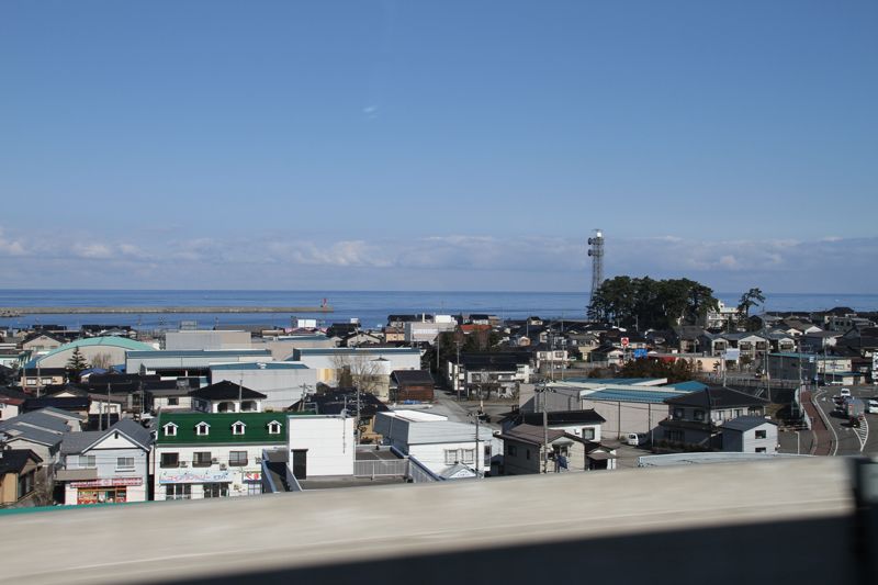 A view of the Japan Sea near Itoigawa Station.