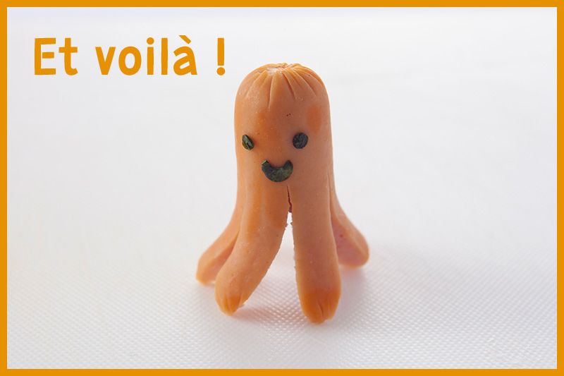 Répétez l’opération pour chaque saucisse. Et voilà ! C’est prêt !