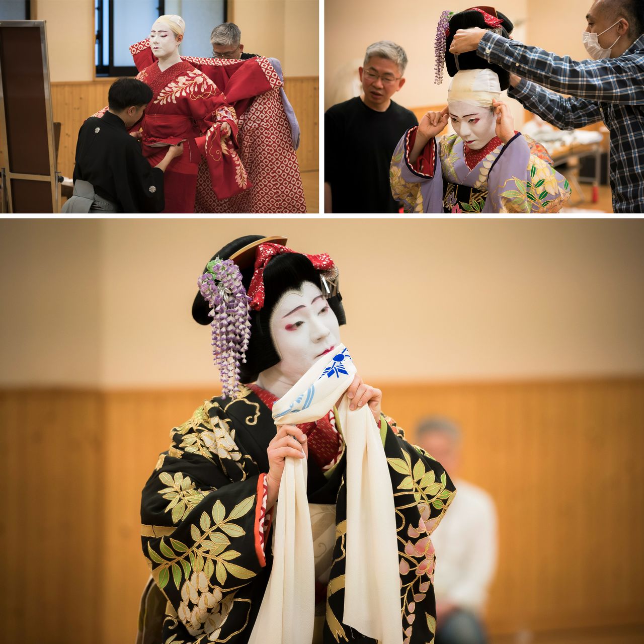 正式演出前,從妝面繪製、服飾穿著到舞蹈彩排,每個環節都精心打磨準備(松田忠雄攝影)