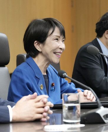 高市早苗首相在與韓國總統李在明會談時發言=攝於30日,韓國慶州(代表攝影/時事)