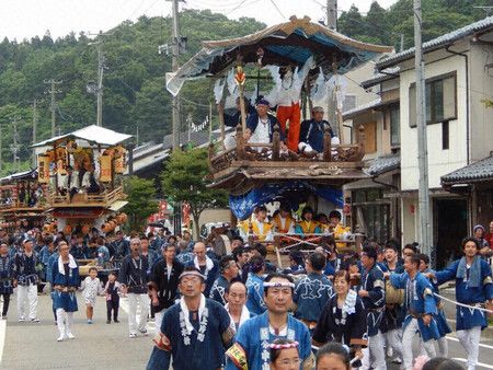 新潟縣村上市舉行的「村上祭屋台活動」(文化廳提供)