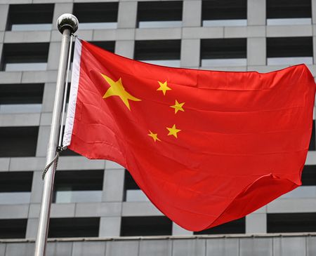 中國國旗(法新社/時事)。