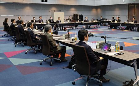 法制審議會部會正在討論《汽車駕駛處罰法》改正案。攝於9日上午,法務省