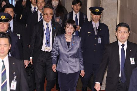 首相高市早苗前往眾議院預算委員會。攝於10日,國會內