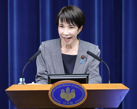 首相高市早苗舉行記者會。17日下午攝於首相官邸。