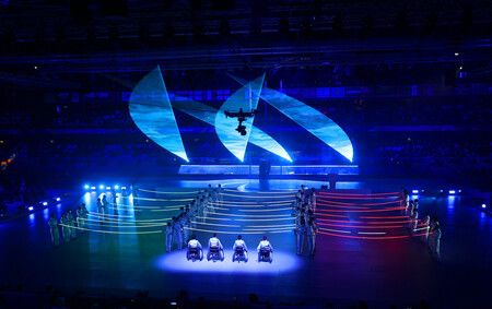 閉幕式上展演的表演項目。15日於柯蒂納丹佩佐。