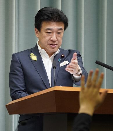 出席記者會的官房長官木原稔=1日下午、首相官邸