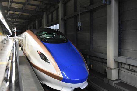 北陸新幹線。(2024年12月,石川縣金澤市)
