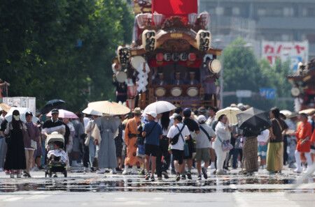 當日測得38.6度高溫的埼玉縣熊谷市。21日下午