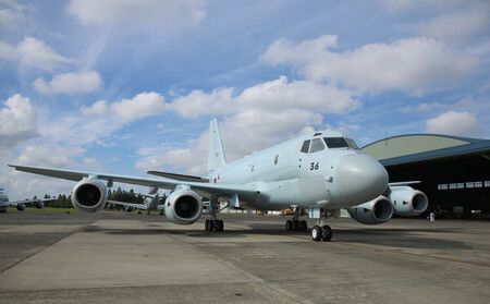 在吉布地執行反海盜任務的P1巡邏機=9日上午、神奈川縣