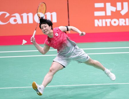 日本選手山口茜29日在愛知縣一宮市綜合體育館出戰亞運羽球女子單打決賽