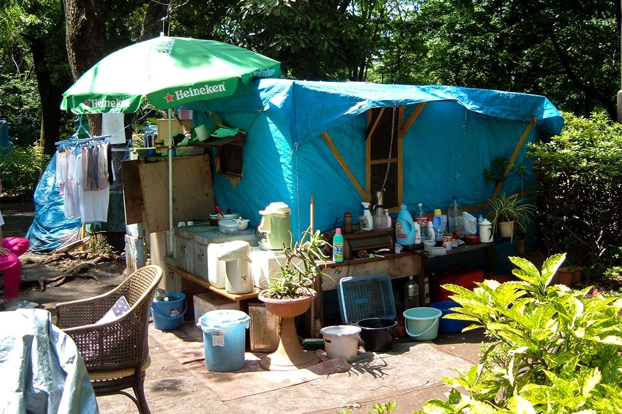 الخيمة التي أقامت فيها ماروياما لمدة أسبوع