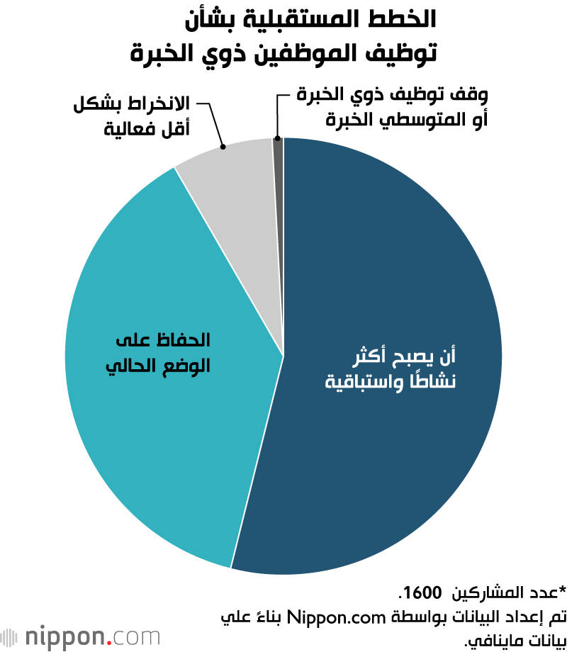 الخطط المستقبلية بشأن توظيف الموظفين ذوي الخبرة