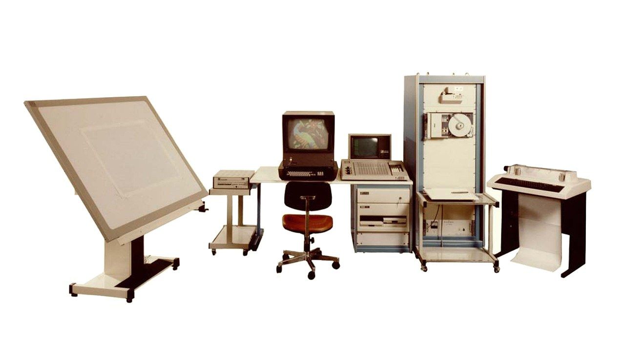 النظام الذي تم تطويره بالاعتماد على لوحات الرسومات التي تم شراؤها من وكالة ناسا (عام 1981، الصورة من تقديم شركة شيما سيكي الصناعية)