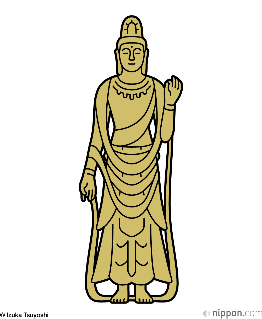 تمثال كانّون بوساتسو، بوداسَف الرحمة والعطف.