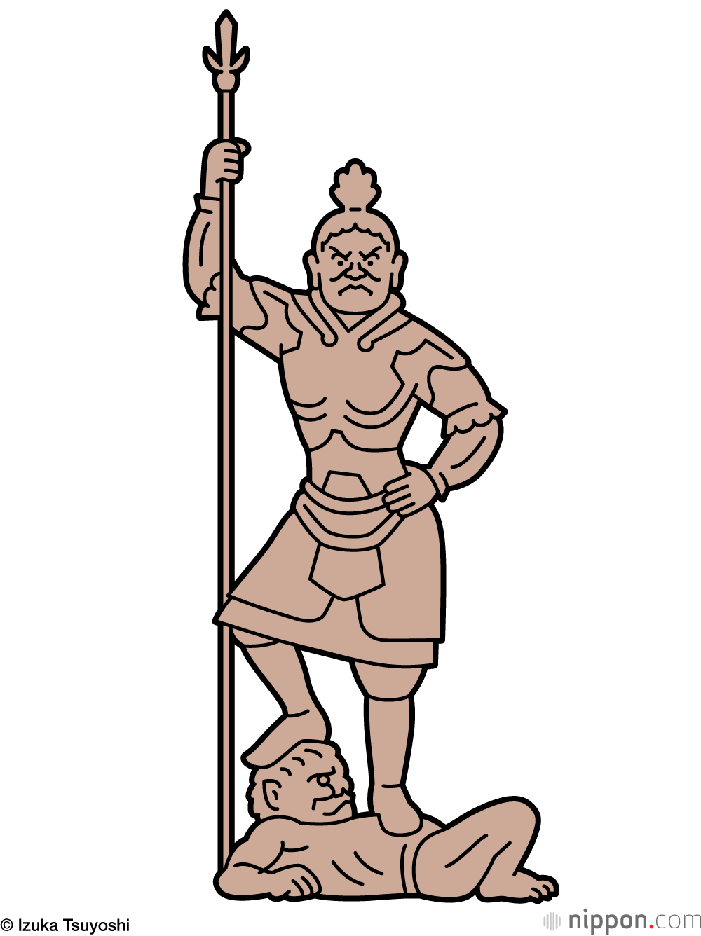 زوتشو-تين (فيرودهاكا)، أحد ملوك السماء الأربعة.