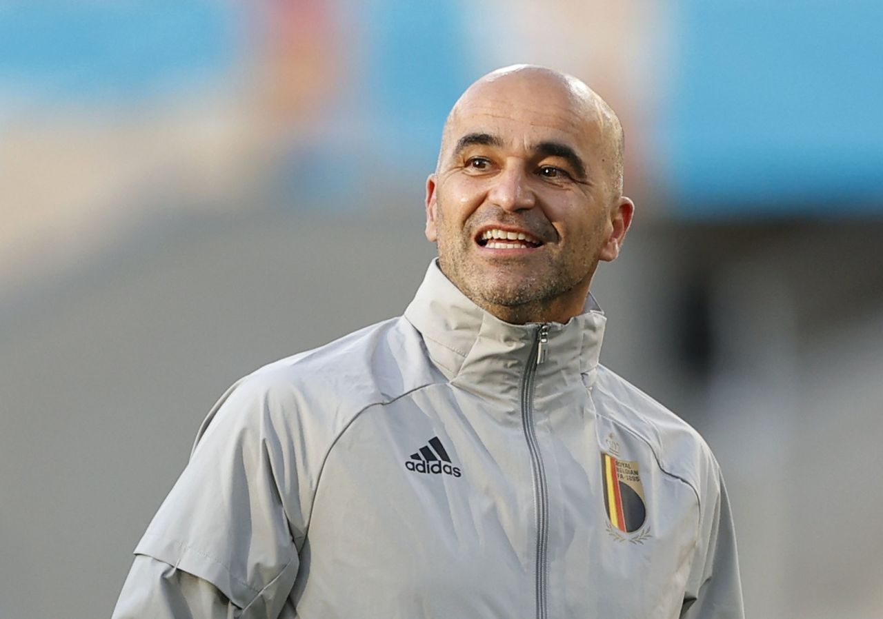 روبرتو مارتينيز مدرب منتخب بلجيكا لكرة القدم في صورة من أرشيف رويترز.