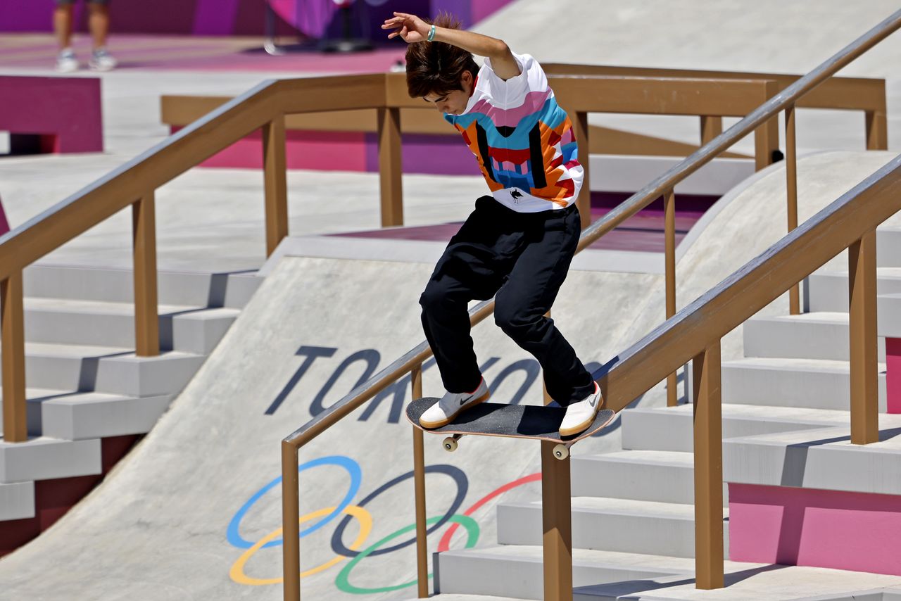 الياباني يوتو هوريجومي خلال مشاركته في أولمبياد طوكيو 2020 يوم الأحد. صورة لرويترز من يو.إس.إيه توداي نتوورك.