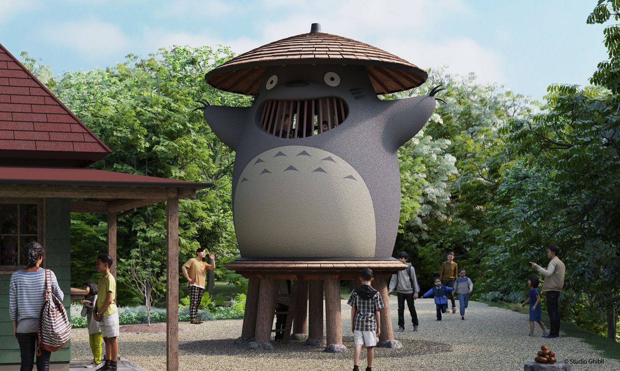 大型娱乐设施Dondoko堂可容5到6名儿童在其中玩耍 （图片：Studio Ghibli）