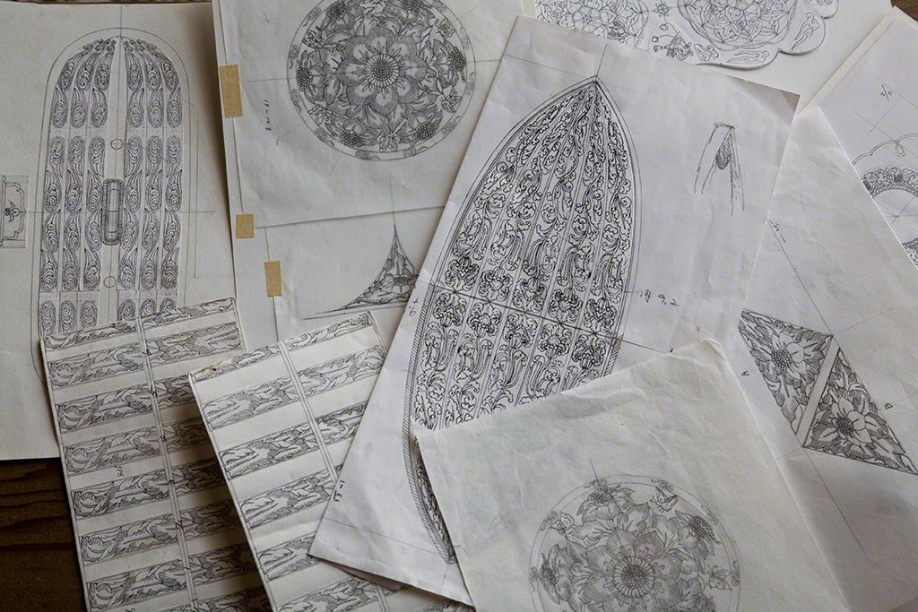 图样的画稿。也是大坂精致作品的设计图。