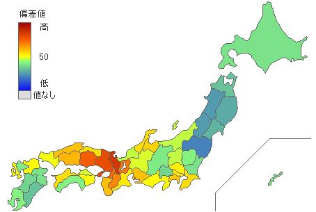 日本家庭平均面包消费量的调查表，以京都为首的关西地区的消费量居高（出处：家計調査 2016）