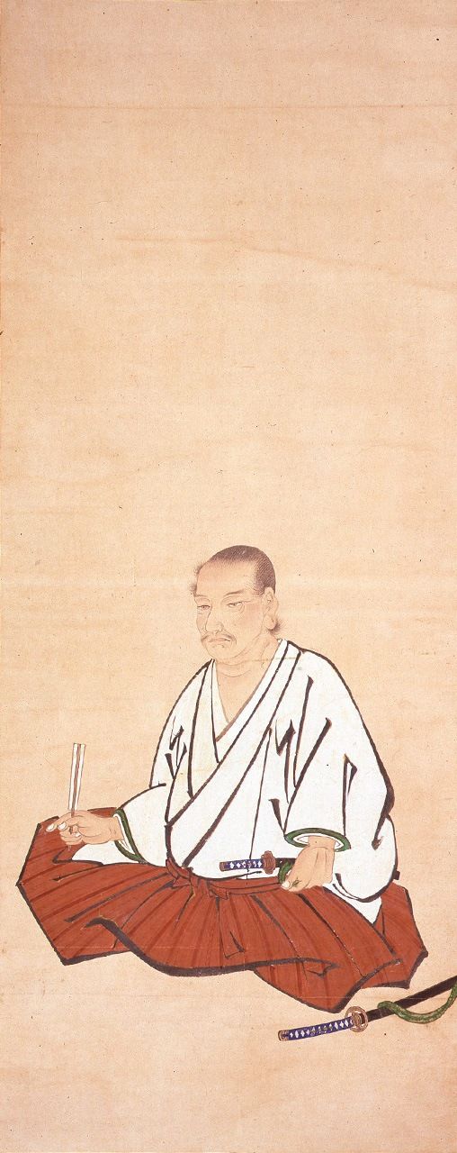《宫本武藏坐像》（熊本县立美术馆藏）。绘于江户时代，作者不详