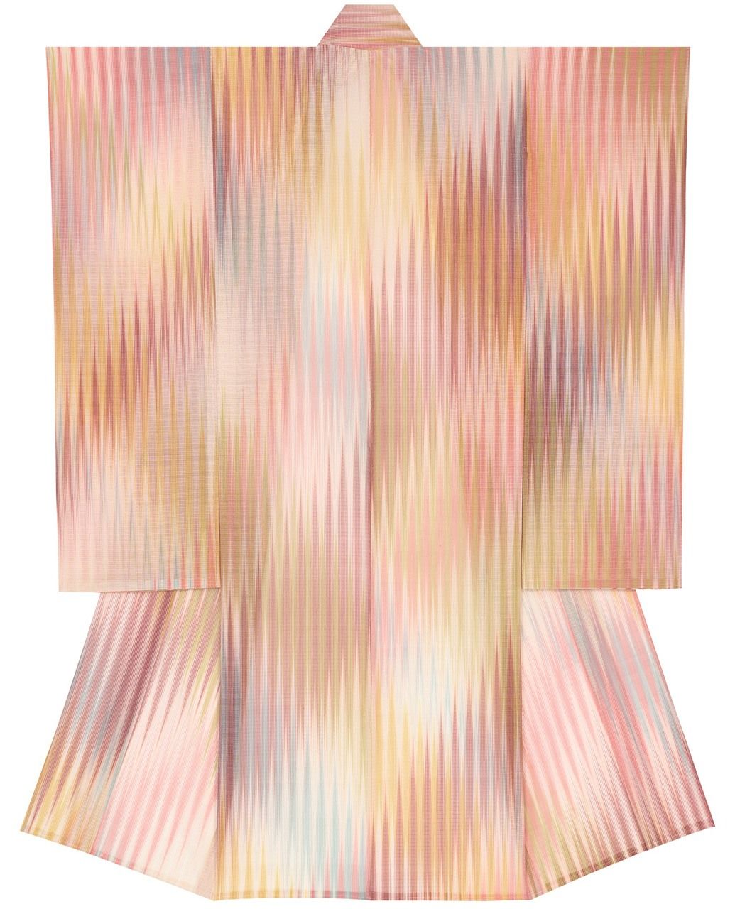 纹纱振袖“牡丹亭”。于第70届日本传统工艺展展出(图片:日本工艺会)