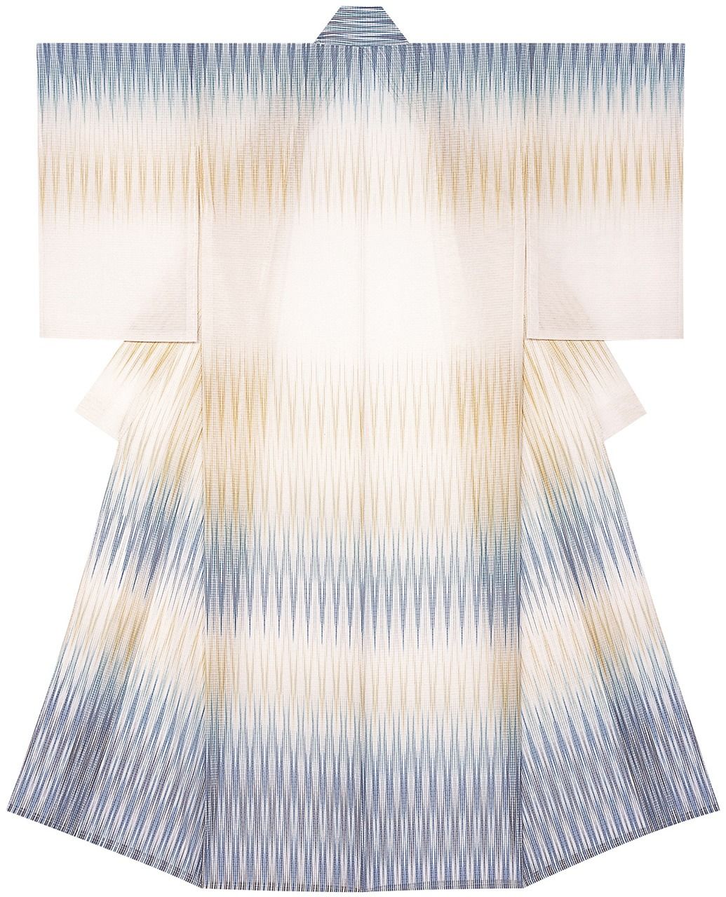 纹纱和服“月下溪韵”。于第53届日本传统工艺展展出(图片:日本工艺会)