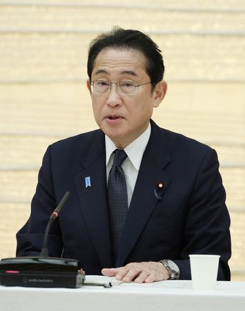 首相岸田文雄在新资本主义实现会议上发言，6日下午，首相官邸