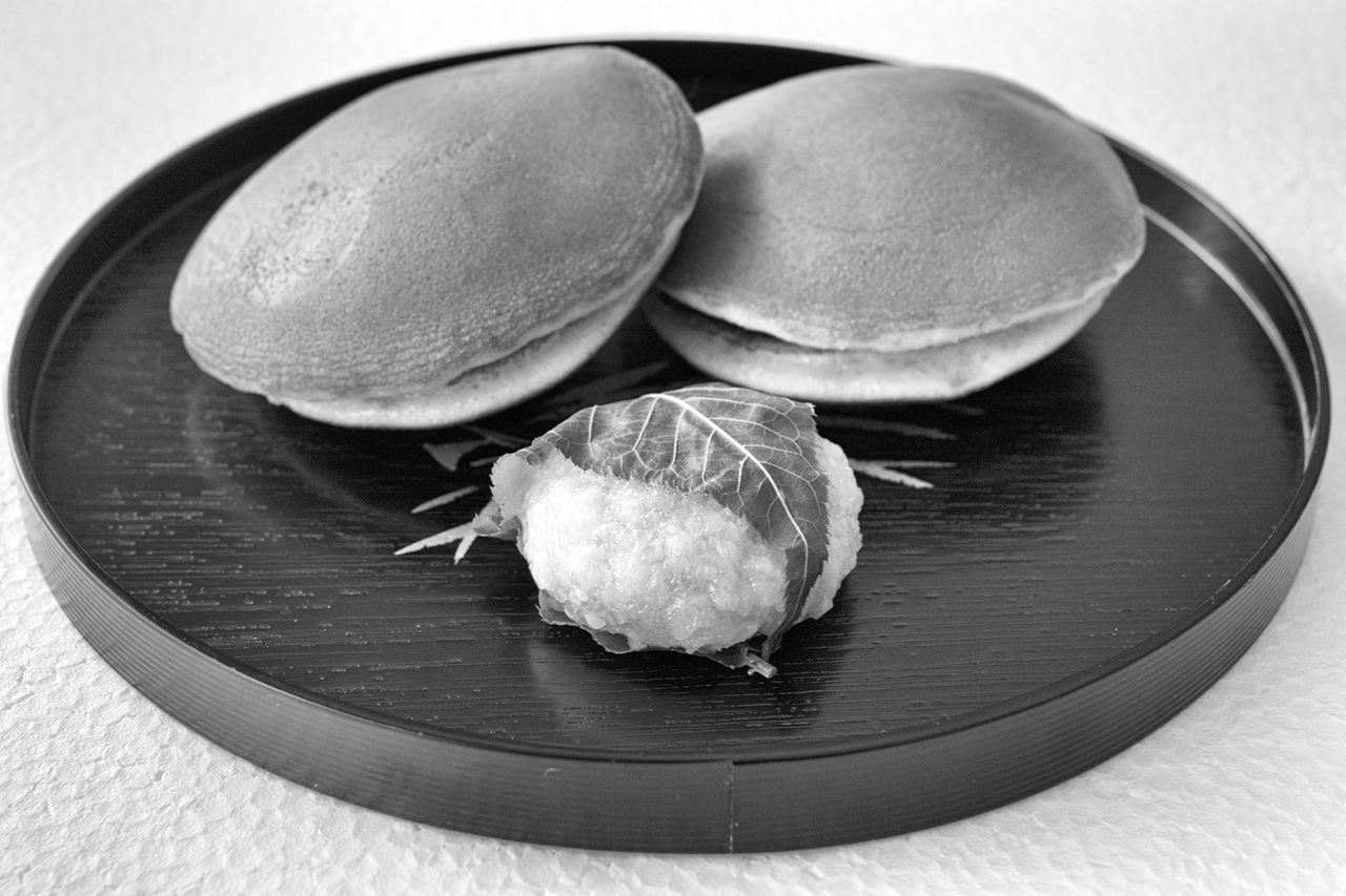Dorayaki and sakura mochi.