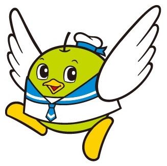 Toripy, the character for Tottori Prefecture, is a mixture of a bird (the kanji for “bird” appears in the prefecture’s name) and a Nijisseiki nashi pear, a famous local product. (Toripy © Tottori Prefecture)