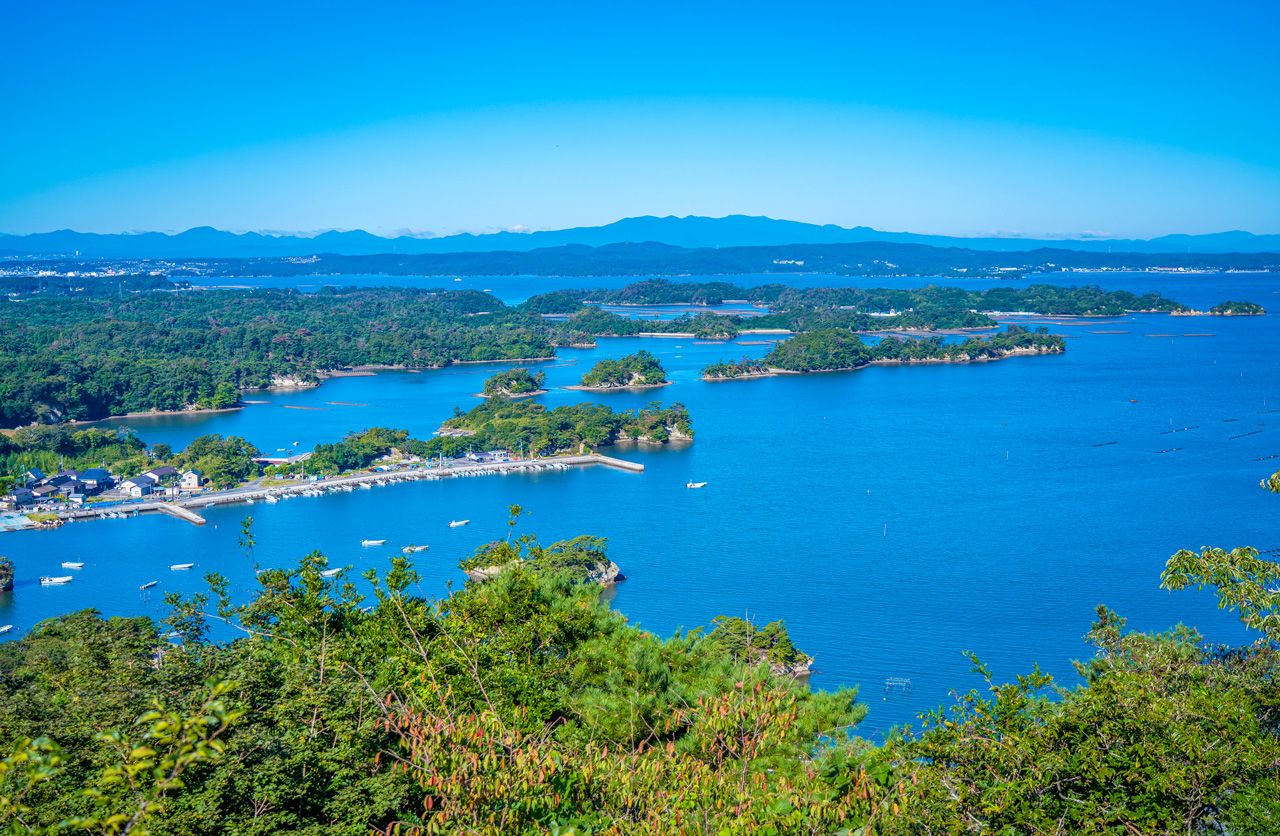 The beautiful seaside scenery of Matsushima. (© Pixta)