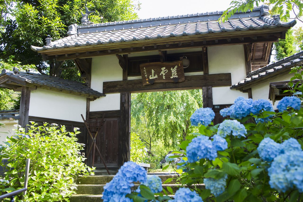 “Entrance to Shifukuji, also known as the “hydrangea temple.” (Courtesy of the Sendai Tourism, Convention, and International Association)
