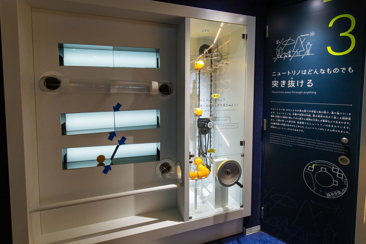 This exhibit is a fun way to learn about the properties of neutrinos.