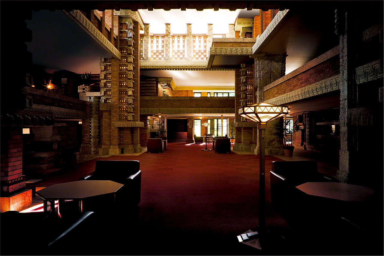 A view of the Imperial Hotel Main Lobby.