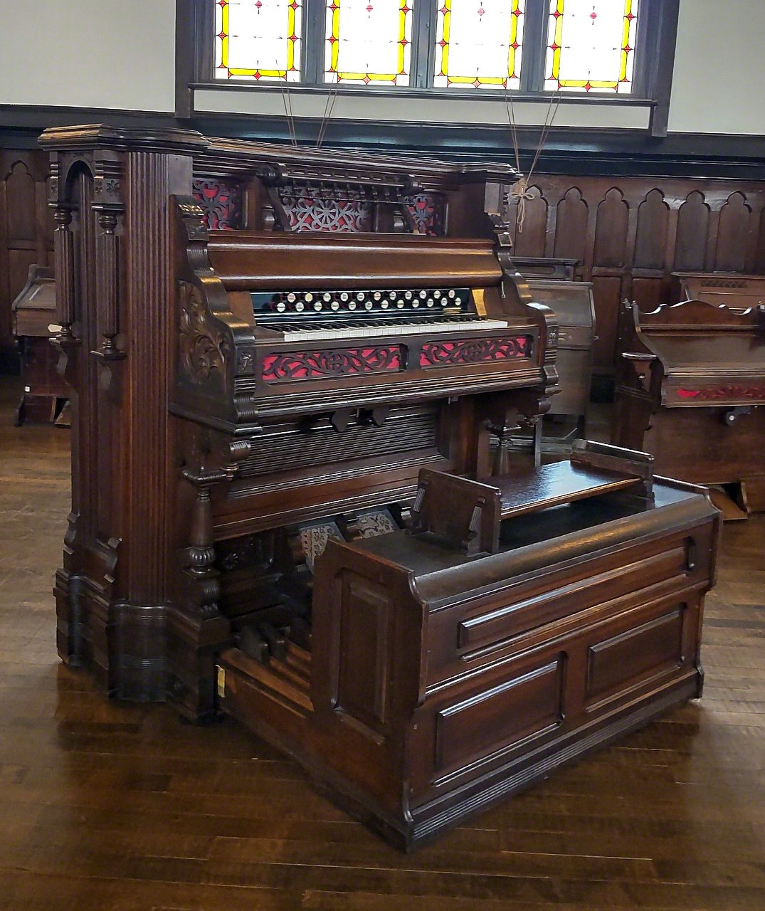 The 1890 American organ still produces music today.