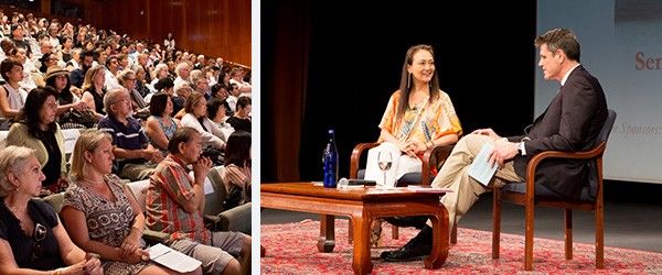 At an Asia Society screening of A Whale of a Tale in New York in August 2018. The film played to a full house. (Courtesy Sasaki Megumi) 