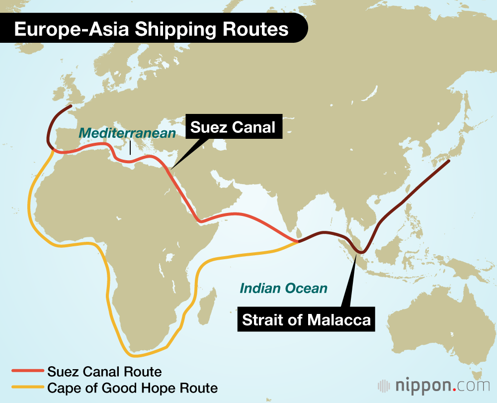 Panama And Suez Canal Map