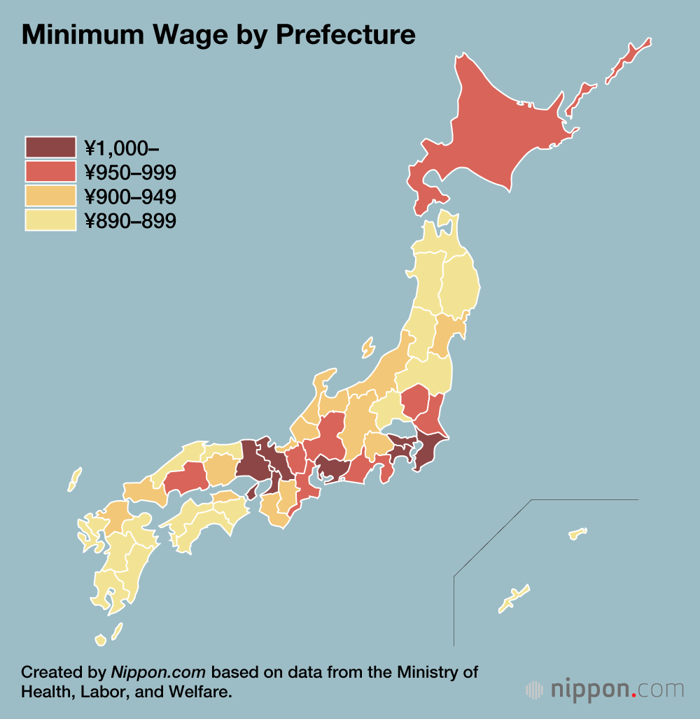 Minimum Wage by Prefecture