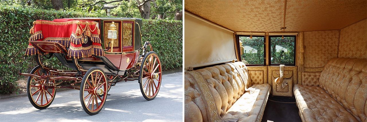 The state carriage that Prince Hisahito will use. (© Jiji)