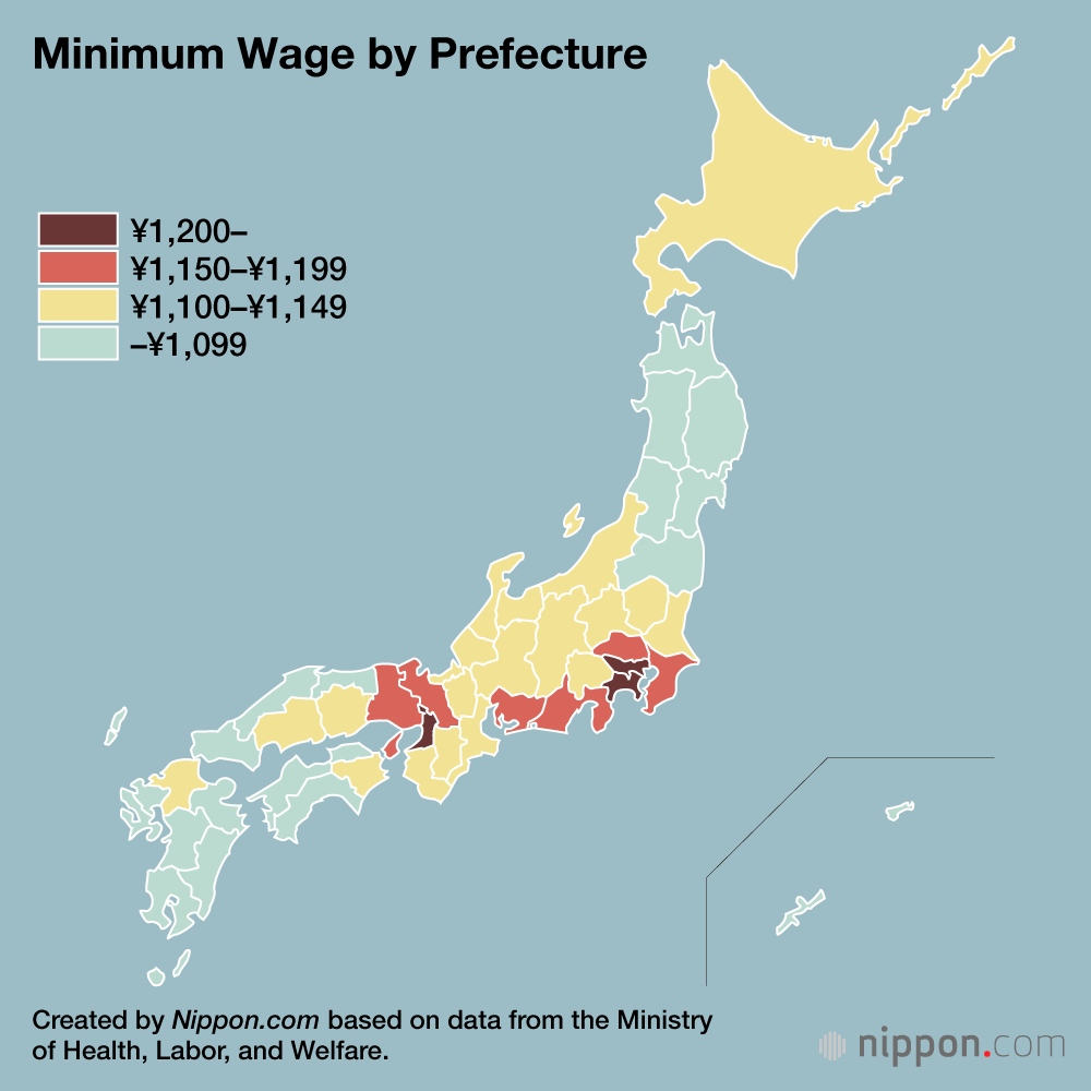 Minimum Wage by Prefecture
