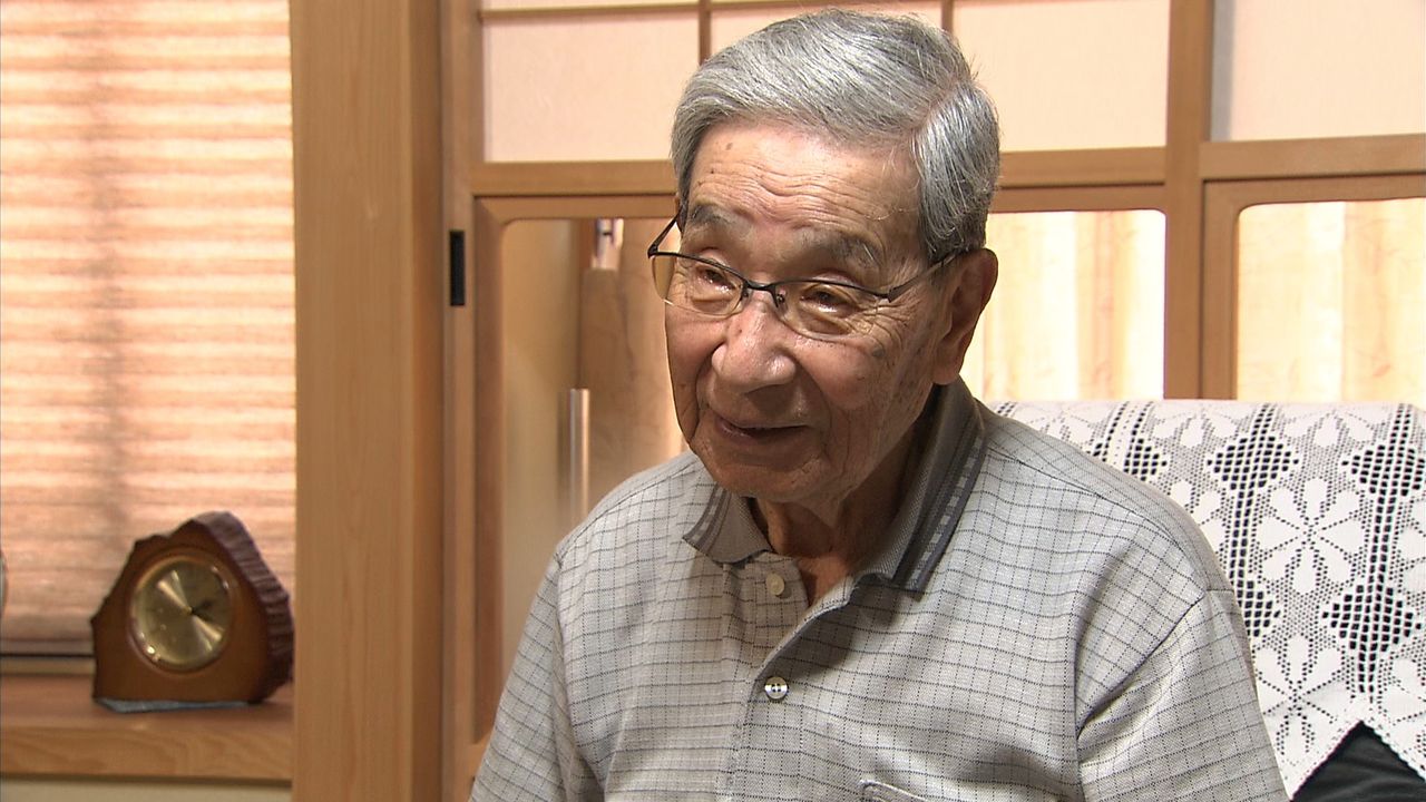 Former army corporal Yamada Masayoshi (1919–2014). (© Setonaikai Broadcasting Corporation)