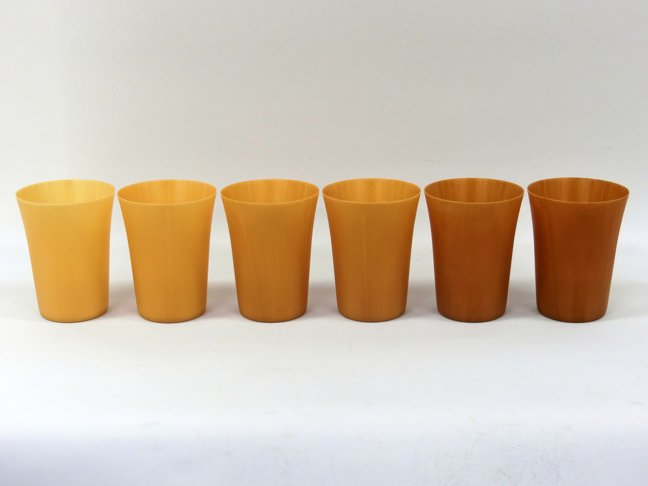 Tumblers manufactured from cellulose fiber. (Courtesy of Panasonic)