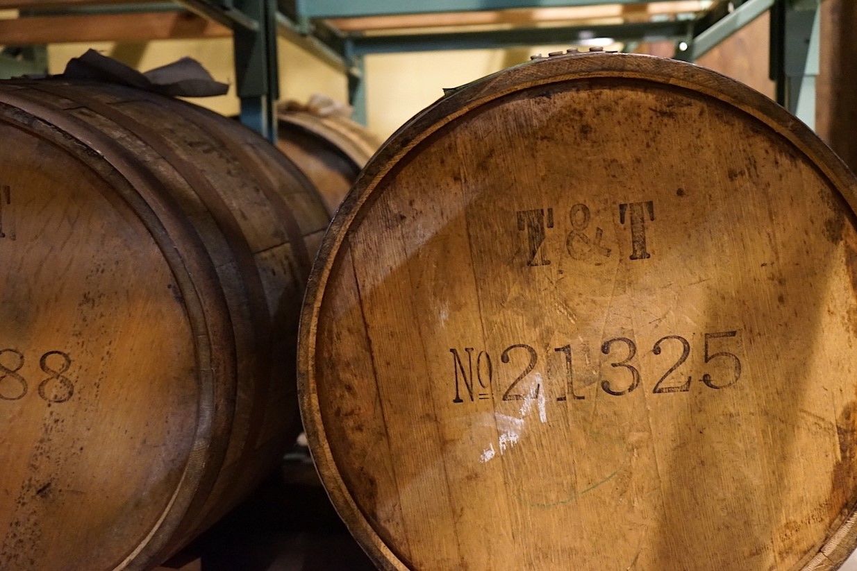 Whisky maturing in casks. The wood and design used can help add a different character from official bottlings.