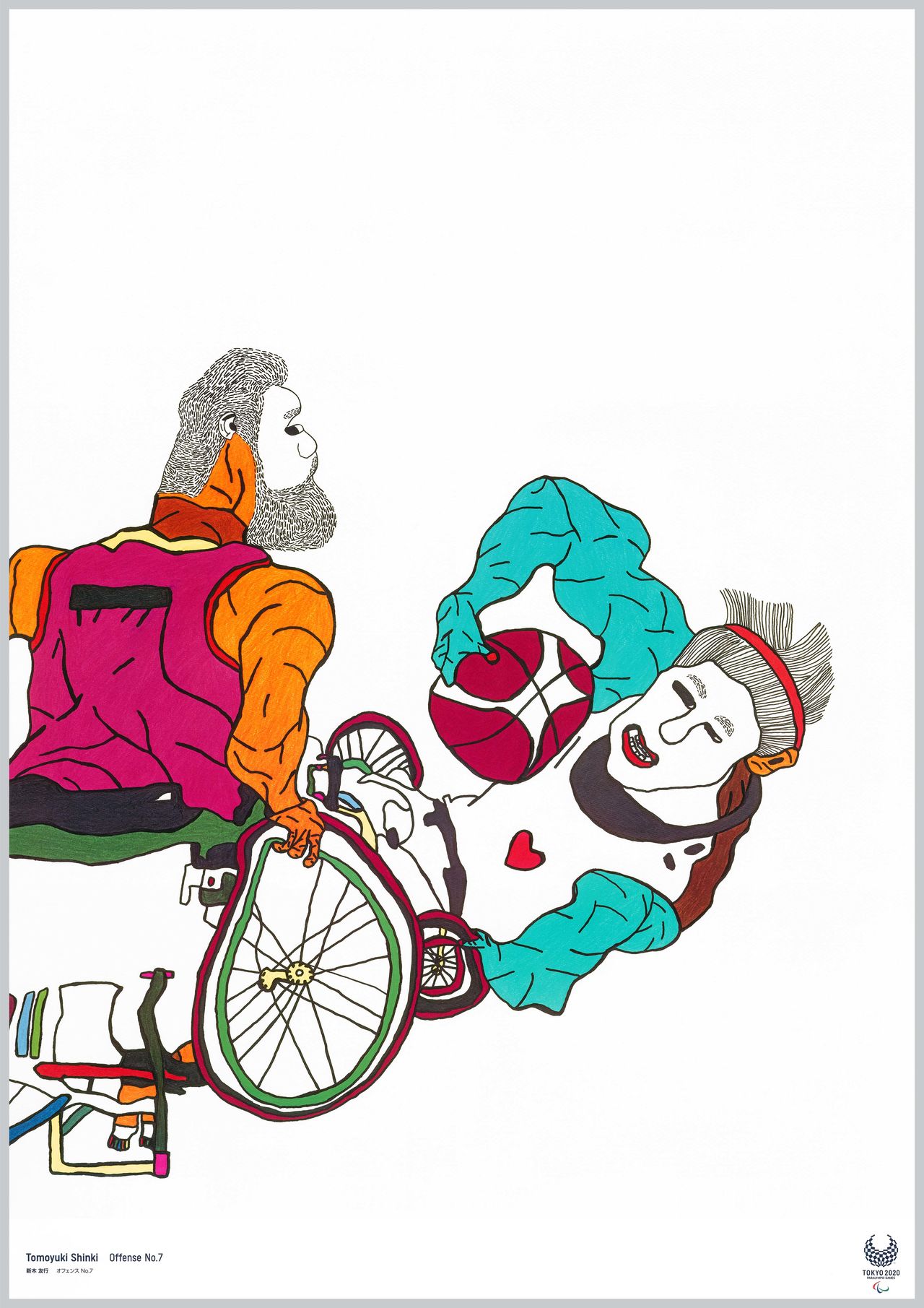 Details about   Tokyo Olympics 2020 Paralympic Official Art Poster Postcard Koji Kakinuma Japan 