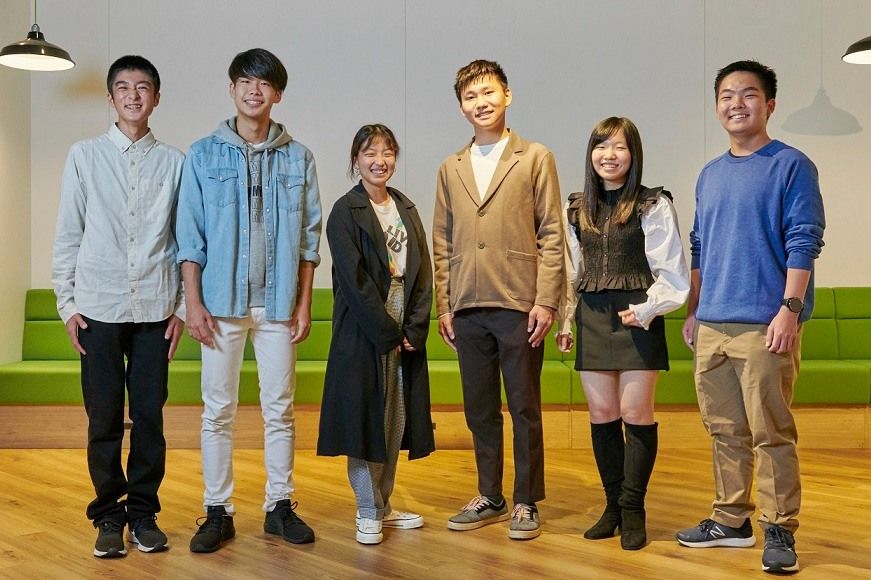 Kawasaki, center left, and other members of Euglena’s Future Summit. (Courtesy of Euglena)