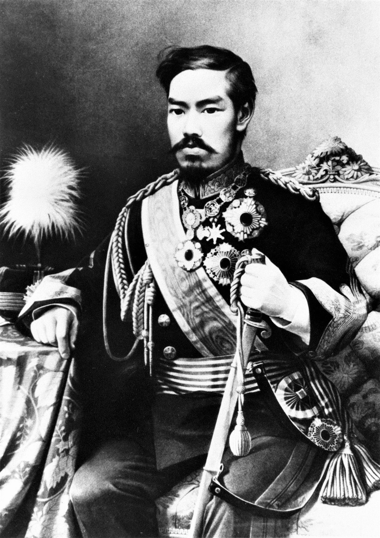 Emperor Meiji maintained considerable power in the constitution. (© Jiji)