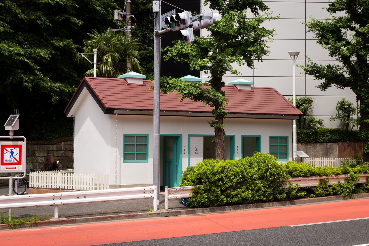 This public toilet by locally based fashion designer Nigo blends newness with the retro feel of US military housing in one of the first neighborhoods in Tokyo where American culture established a foothold.