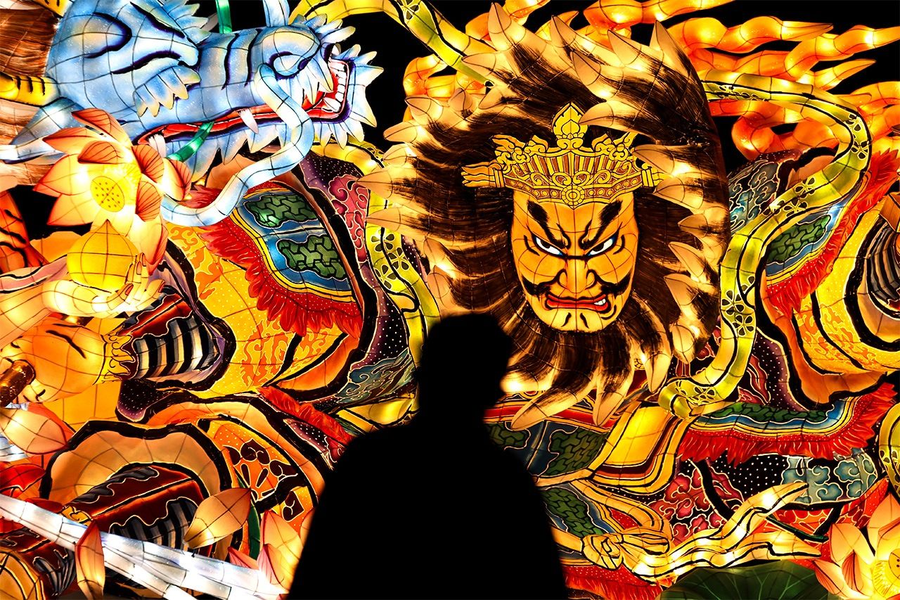 Aomori Nebuta Festival held for the first time in three years on August 2, 2022. (© Jiji)