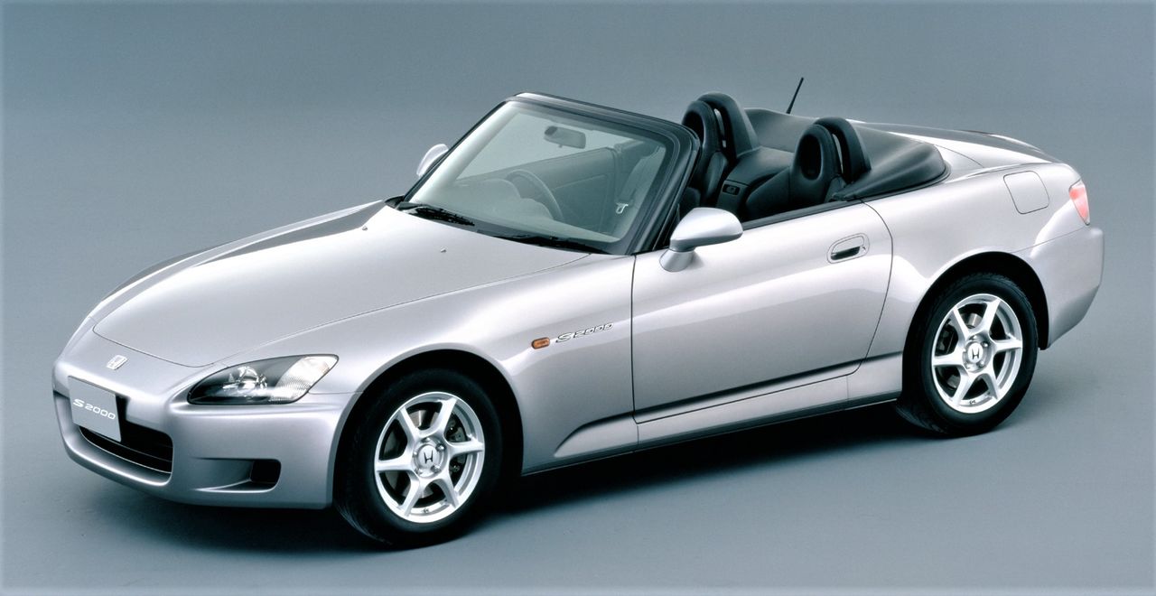 The Honda S2000, launched in April 1999, was Honda’s first front-engine/rear-wheel drive (FR) sports car in 29 years, and its last. (© Honda)